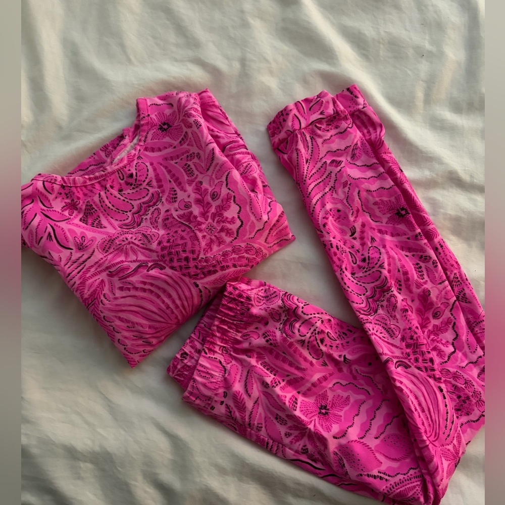 Lilly Pulitzer Hot Pink Paisley PJ Set